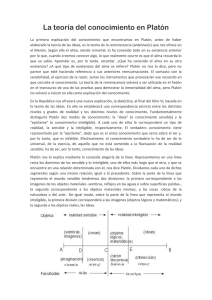 la teoría del conocimiento en Platón