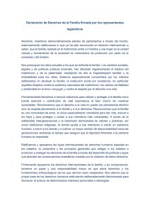 Declaración de Derechos de la Familia