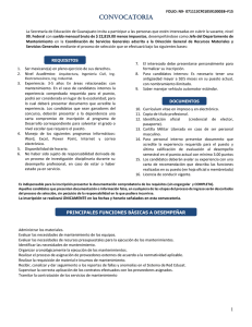 Jefe del Departamento de Mantenimiento