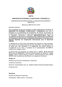 MEPyD-CP-01-2014-pli.. - Ministerio de Economía, Planificación y