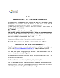 otras informaciones campamento ranchillo 2016