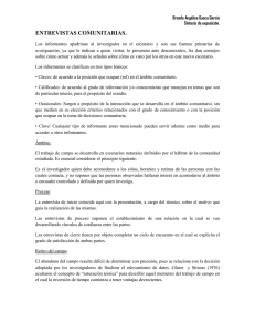 Entrevistas Comunitarias: Guía para Investigadores