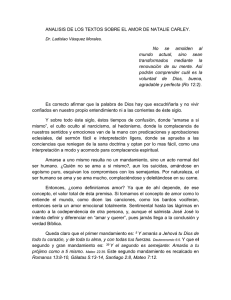 analisis de los textos sobre el amor de natalie carley.