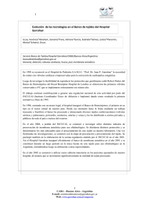 1 Evolución  de las tecnologías en el Banco de tejidos... Garrahan