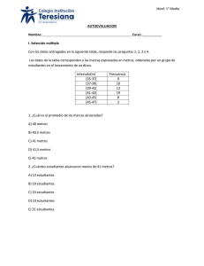 AUTOEVALUACION Nombre:          ... Nivel: 1° Medio