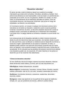 Desastres Naturales: Tipos, Causas e Impacto
