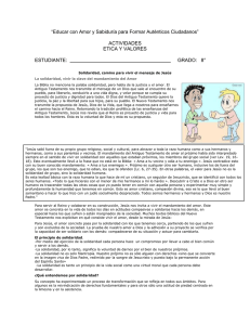 Solidaridad: Actividades de Ética y Valores para 8° Grado
