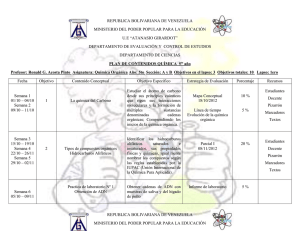 Plan de Contenidos Química Orgánica 5to Año