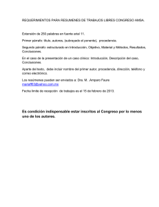 requerimientos para resumenes de trabajos libres congreso amsa