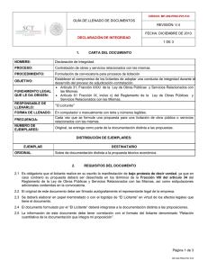 declaración de integridad - Secretaría de Comunicaciones y