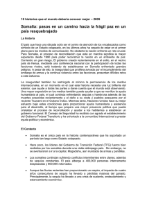 Somalia: pasos en un camino de paz frágil en un país