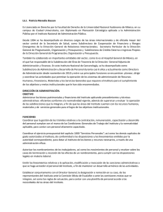 Lic Patricia Merodio CV-Funciones