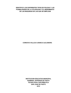 identifico los doferentes tipos de poleas y las