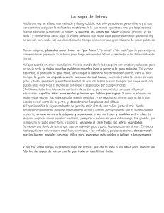 La sopa de letras