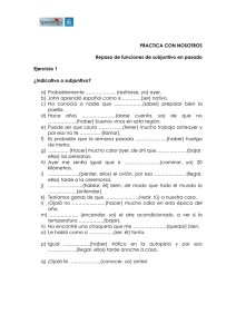 epaso de funciones de subjuntivo en pasado