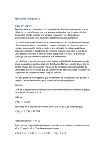 t de student