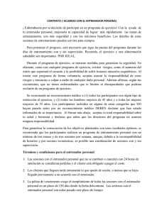 CONTRATO ACUERDO con el entrenador personal