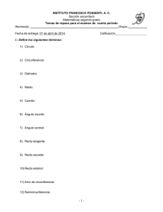 Temas de repaso para el examen de 4o periodo