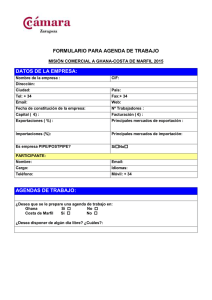 Formulario para agenda de trabajo MC Ghana y Costa de Marfil