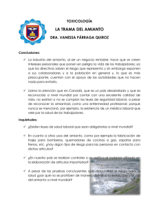 toxicología la trama del amianto dra. vanessa párraga quiroz