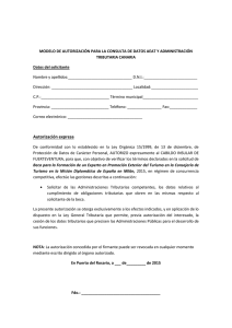 Autorización consulta datos tributarios.
