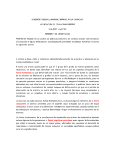 BENEMÉRITA ESCUELA NORMAL “MANUEL ÁVILA CAMACHO” LICENCIATURA EN EDUCACIÓN PRIMARIA SEGUNDO SEMESTRE