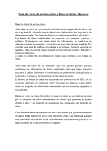 Base de datos de archivo plano - TISG