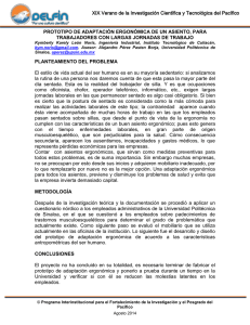 prototipo de adaptación ergonómica de un asiento, para