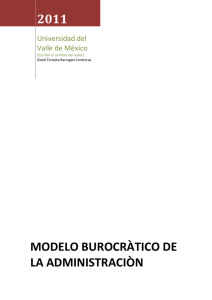 Modelo burocràtico de la administraciòn