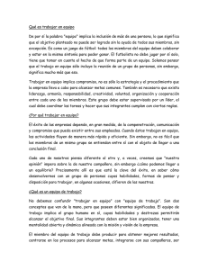 Qué es trabajar en equipo