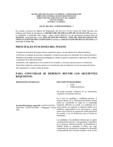 SECRETARÍA DE FINANZAS, INVERSIÓN Y ADMINISTRACIÓN DIRECCIÓN GENERAL DE RECURSOS HUMANOS