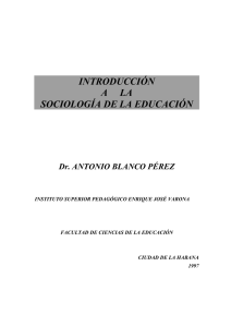 introducción a la sociología de la educación