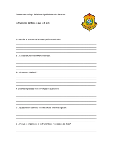 Examen Metodología de la investigación Educativa 2