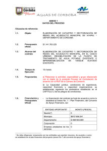 datos de proceso catastro de redes ayapel