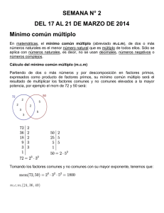 SEMANA N° 2 DEL 17 AL 21 DE MARZO DE 2014