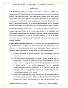 Diseño de una Base de Datos para una tienda de autoservicio