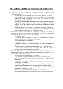 el comentario de la pirámide de población