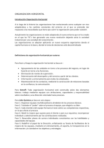 ORGANIZACION HORIZONTAL Introducción Organización