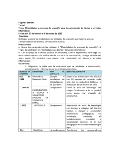 Segunda Semana Tarea 3 Tema: Modalidades y procesos de