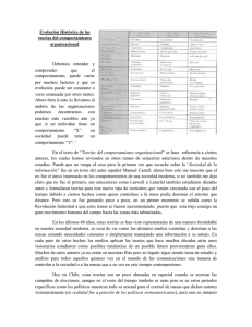 Evolución Histórica de las teorías del comportamiento
