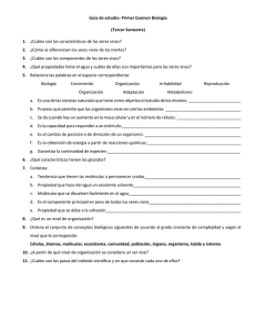 Guía de Estudio Biología - Primer Examen