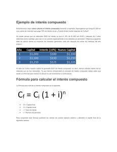 Ejemplo de interés compuesto