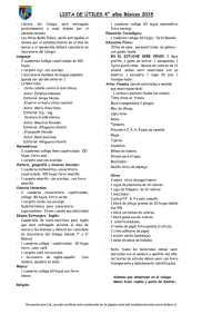LISTA DE ÚTILES 2° *A*