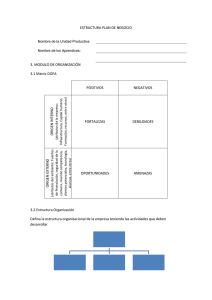 ESTRUCTURA PLAN DE NEGOCIO 3. MODULO DE ORGANIZACIÓN 3.1 Matriz DOFA POSITIVOS