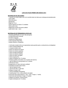Lista de útiles 1° básico - Bienvenidos a Saint Louis School Spa