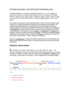 3 Sistema decimal con notacion desarrollada
