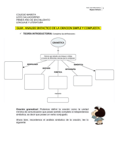 guia sintaxis de la oracion
