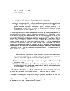 TARSICIO PEREZ CUBILLOS Noviembre 1 de 2009 1. Los efectos