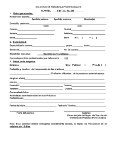 Solicitud de Prácticas Profesionales