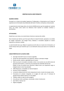 BRIEFING NUEVA WEB FORMATIK QUIENES SOMOS Formatik es